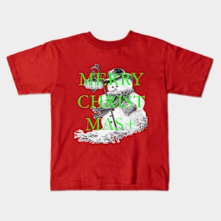 Snowman merry christmas Kids T-Shirt